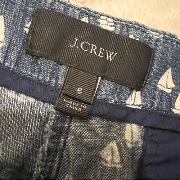Jcrew size 6 scalloped detail sailboat print shorts - Picture 6 of 6